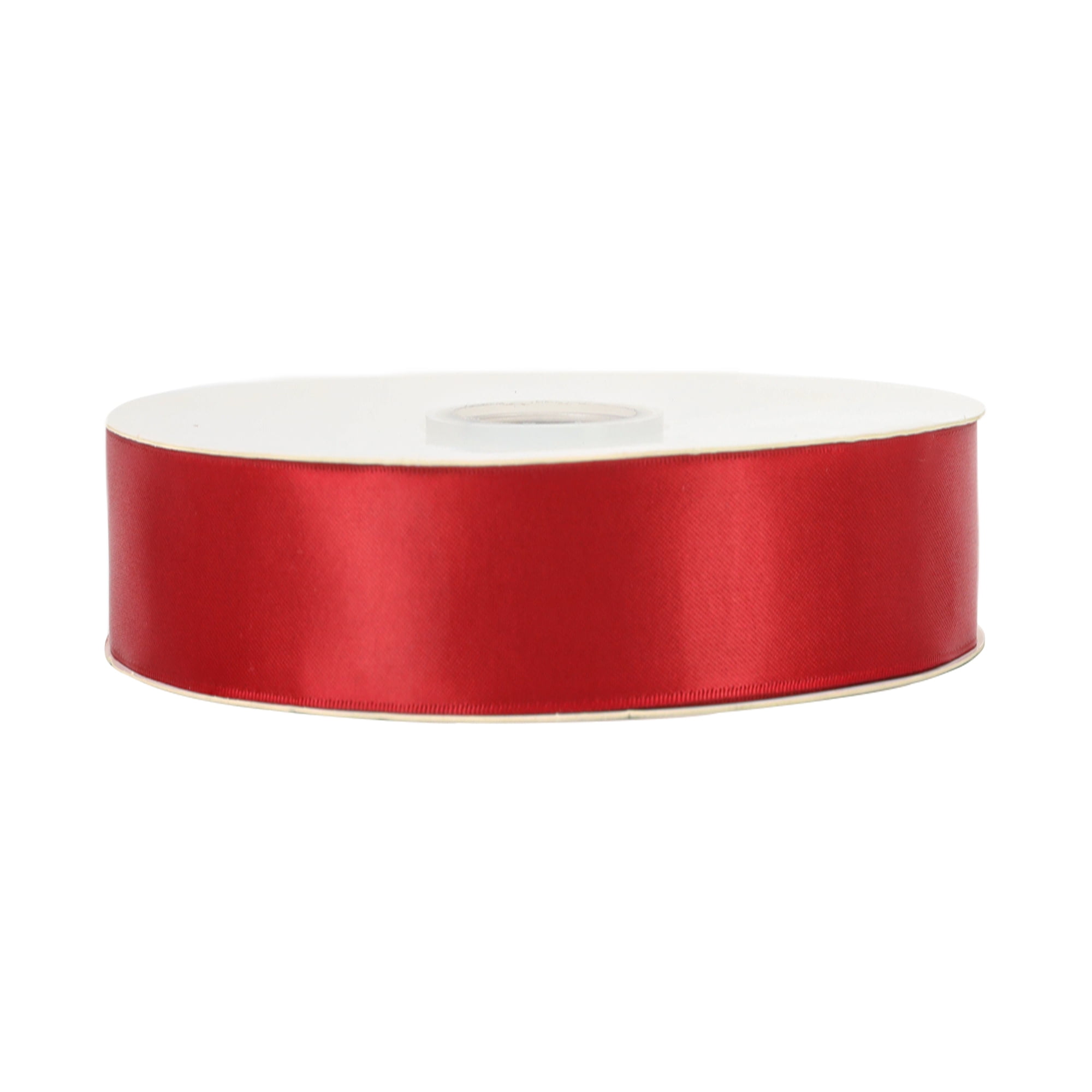 LaRibbons 1 1/2" Red Double Face Satin Ribbon, 50 Yards
