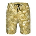 thumbnail image 3 of Sikiie Mermaid Fish Scale Print Men's Beach Shorts, High Elastic Quick-drying Shorts - with Drawstring and Slip Pockets, Suitable for Beach, Sports, Vacation-Small, 3 of 6