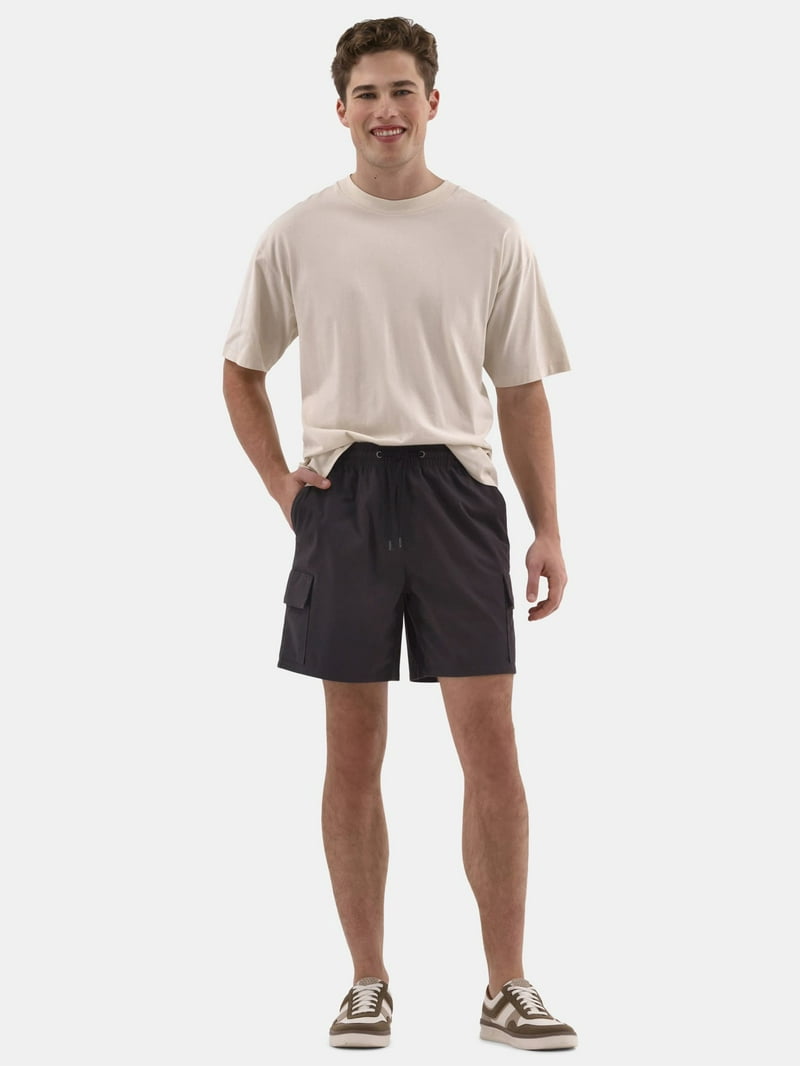 No Boundaries Men's & Big Men's Twill Cargo Shorts, 7
