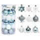 thumbnail image 3 of Paquete de 41 adornos de bolas de Navidad, juego de bolas de Navidad pintadas con estrellas, árbol de Navidad, boda, decoración de fiesta, 3 of 5