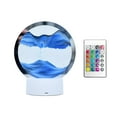 thumbnail image 2 of GUOOL 3D Flowing Sand Night Light Decorative Hourglass Lamp Quicksand Painting Dynamic Blue, 2 of 9