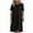 Black, variant on Summer Dresses for Women 2025, Fashion Women's Summer Casual Round Neck Short Sleeve Solid Beach Sundresses Pockets Dress(Black,S)