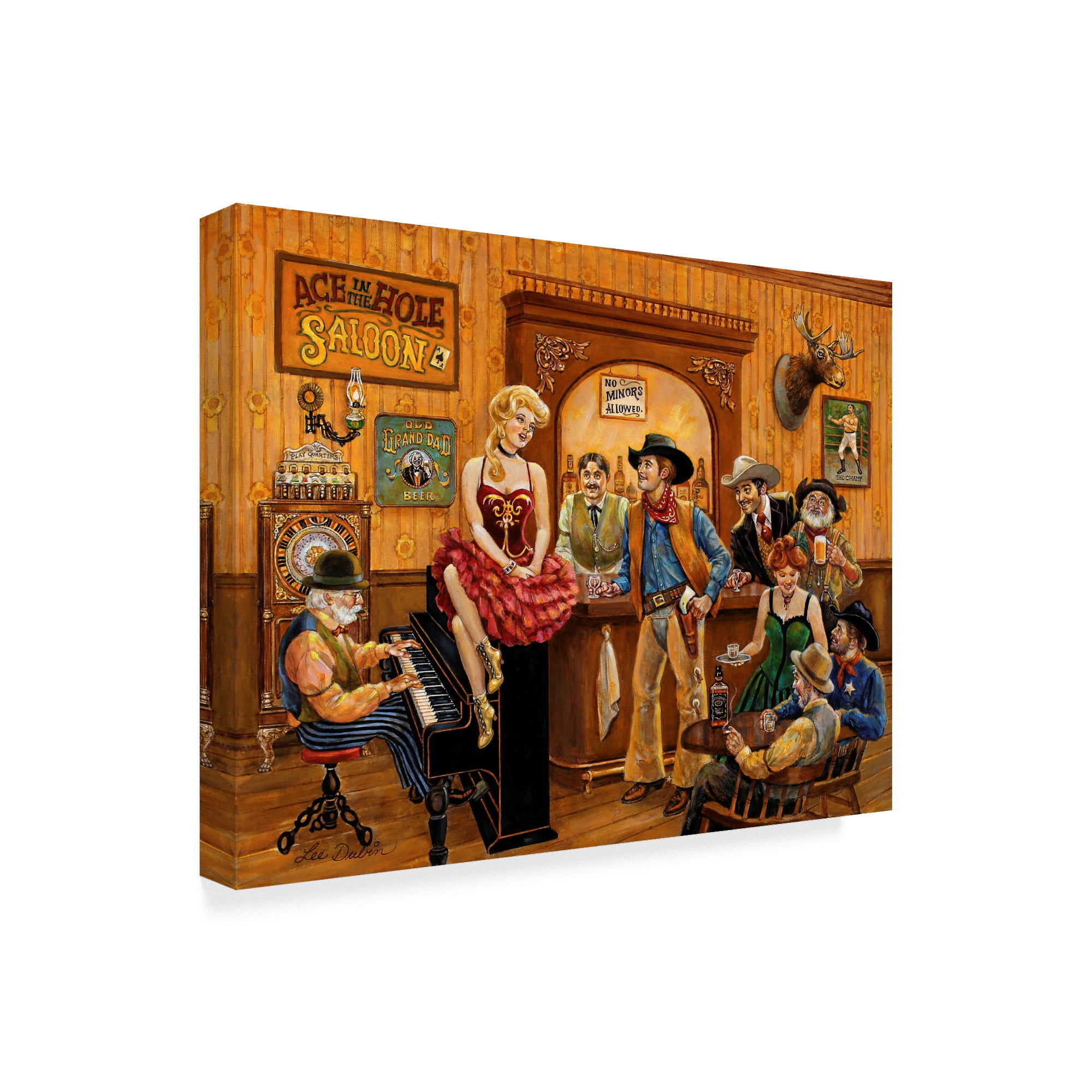 Trademark Fine Art 'Wild Wild West Saloon' Canvas Art by Lee Dubin
