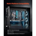 thumbnail image 6 of AIO CPU Liquid Cooler with 21 Inch LCD Display 3x120mm PWM Fans 2200RPM Black Compatible with Intel 115X 1366 2011 1700 1200 AMD AM4 AM5, 6 of 6