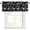 Black, variant on Cream Wildflowers Rod Pocket Curtain Valance, Farmhouse Floral Botanical Leaves Farmhouse Window Valance for Living Room, Bedroom, Kitchen 42"W x 12"L