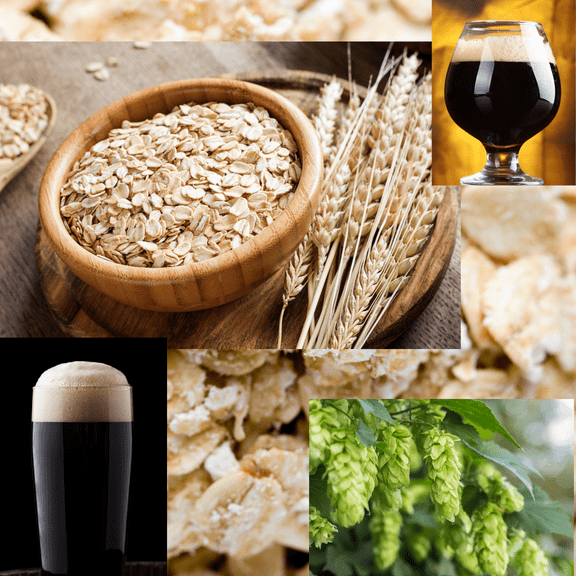 Homebrewstuff Oatmeal Stout Ale Extract Beer Brewing recipe Homebrew kit Malt hops & grains