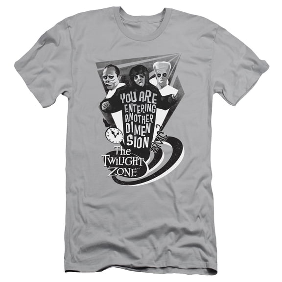 Twilight Zone Another Dimension Adult 30/1 T-Shirt Silver