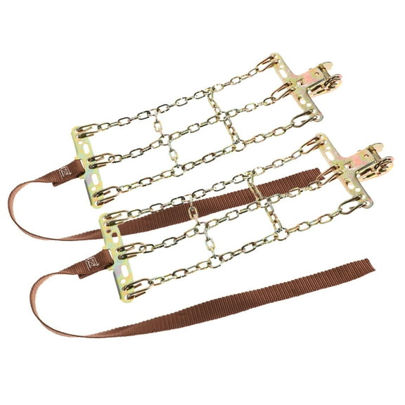 Milisten 2 Pcs Winter Snow Chains 43.00X15.00X0.60CM Golden