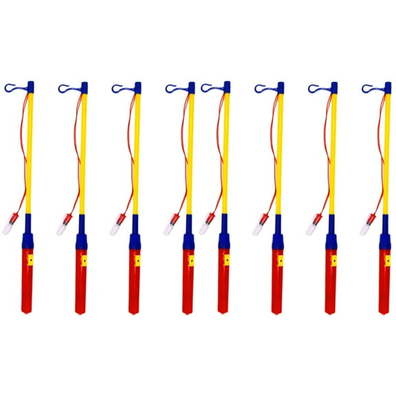 PartyKindom Energy Saver Lantern Sticks Warm White LED for Festivals and Parties 8Pcs