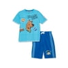 Scoob! Boys 4-18 Scooby-Doo Short Sleeve T-Shirt and Knit Shorts 2-Piece Outfit Set