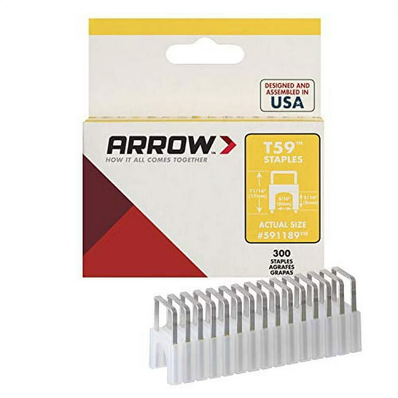 Arrow Genuine T59 5/16 Stainless Steel Staples, 300 Piece