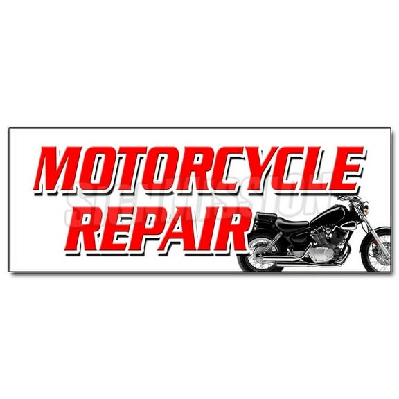 12" MOTORCYCLE REPAIR DECAL sticker tech service cycle repair all brands sale