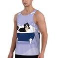thumbnail image 2 of Yiaed Bernese Mountain Dog Sitting Bath Tub Print Mens Compression Shirt Slimming Body Shaper Vest Workout Tank Tops Abs Abdomen Undershirts-X-Large, 2 of 7