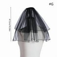 thumbnail image 6 of Halloween Black Veil Headpiece Soft Tulle Veil Breathable NonFade Unisex Accessory Haripiece for Costume Parties, 6 of 10