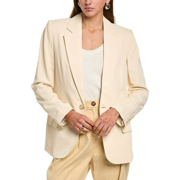 A.L.C. womens Arlo II Linen-Blend Jacket, 10, Beige