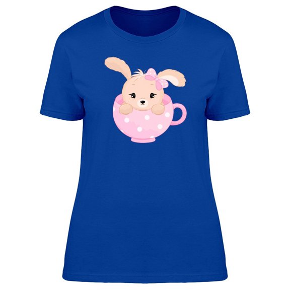 Cute Baby Bunny In A Cup Tee Women's -Image by Shutterstock