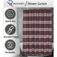 thumbnail image 3 of (5 pack) Ruvanti Shower Curtains 72x72 inch Polyester Cotton Blend, Bathroom Shower Curtain Dedlin Brown Strip. Fabric Shower Curtain, Washable, Quick Dry, Water Resistant for Home, Farmhouse Shower Curtain., 3 of 8
