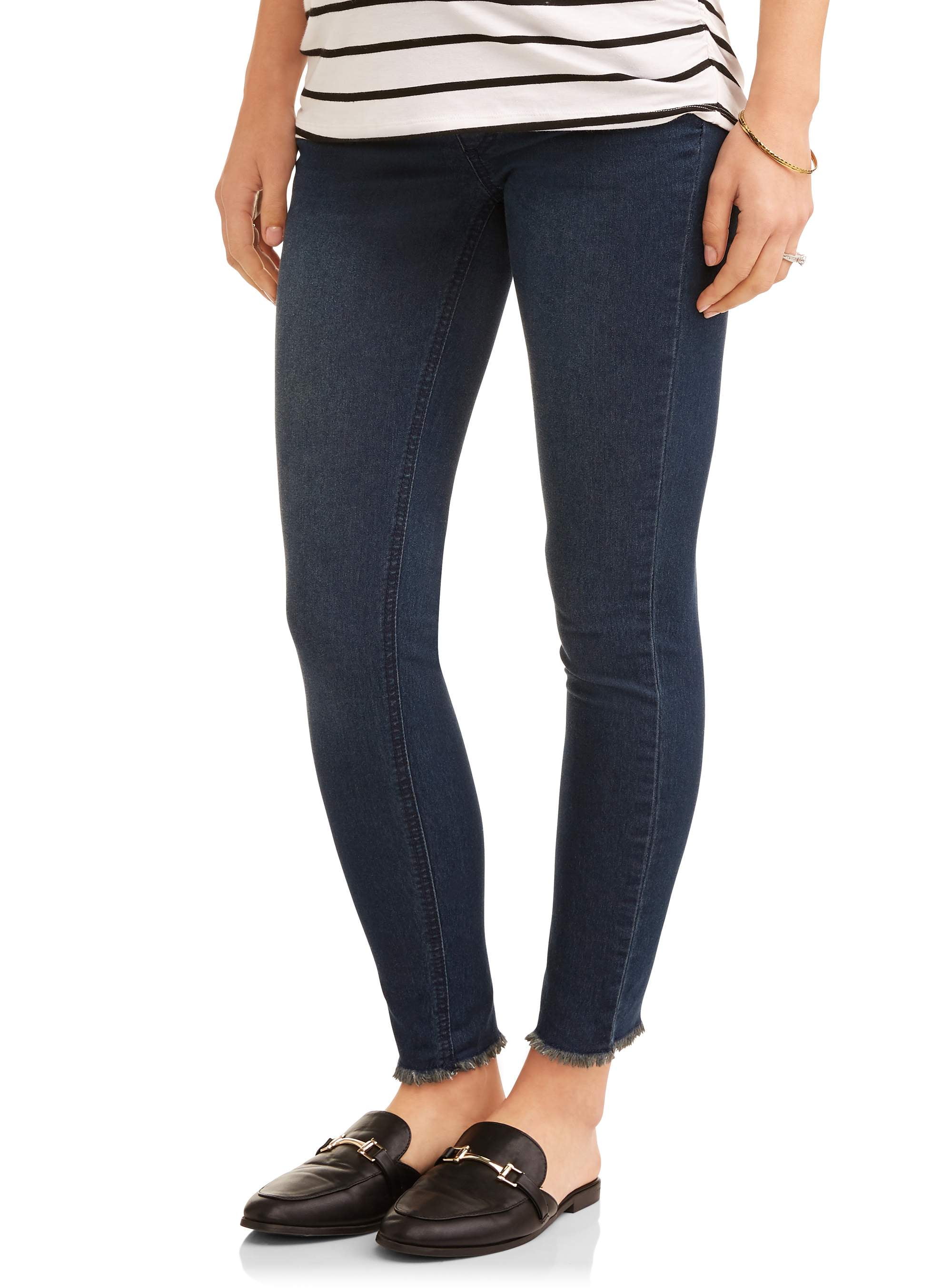 Maternity Underbelly Frayed Skinny Jeans Available in Plus Sizes