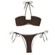thumbnail image 1 of Gibobby Bañador de Bikini Bikini Sexy 2023, traje de baño para mujer, juego de Bikini estilo Push Up, traje de baño brasileño con Tanga, ropa de playa(Café,G), 1 of 5