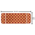 thumbnail image 2 of Floral Microwave Oven Cover, Continuous Pattern of Floral Petals and Hexagons, Water Resistant Organizer with Pockets for Kitchen, 36" x 12", Earth Yellow Vermilion, by Ambesonne, 2 of 4