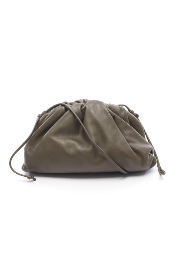 Pre-Owned Bottega Veneta Mini The Handbag Pouch Shoulder Bag Leather Women's Khaki 585852 VCP40