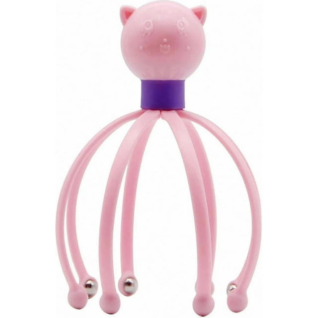 Scalp Massager with 8 Fingers and Metal Ball, Plastic Hair Care Tool for Relaxation and Comfort