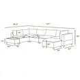 thumbnail image 4 of Bowery Hill Fabric 7PC Sectional with USB Storage Console in Light Gray, 4 of 8