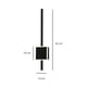 thumbnail image 2 of Arbotante Minimalista Negro Cuadrado Con Barra Vertical Led Neutro ILUMINACION LUZ VIC, 2 of 2
