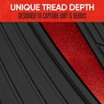 thumbnail image 3 of Motor Trend Two Tone Shield Black and Red Car Floor Mats - Durable Rubber Mats for Enhanced Interior Protection, 3 of 7