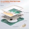thumbnail image 7 of For iPad Air 3 10.5 Inch 2019/iPad Pro 10.5 Inch 2017 Case, 360 Rotatable Handle Stand, Shoulder Strap, Drop-Proof Design, Emerald Green, 7 of 7