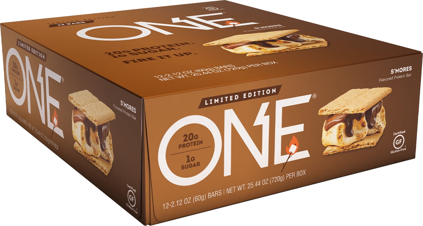 ONE Brands Protein Bar, S'mores, 20g Protein, 12 Count