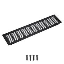 Uxcell 18 x 4 Inch Rectangle Ventilation Grille, Aluminum Air Vent Cover, Black