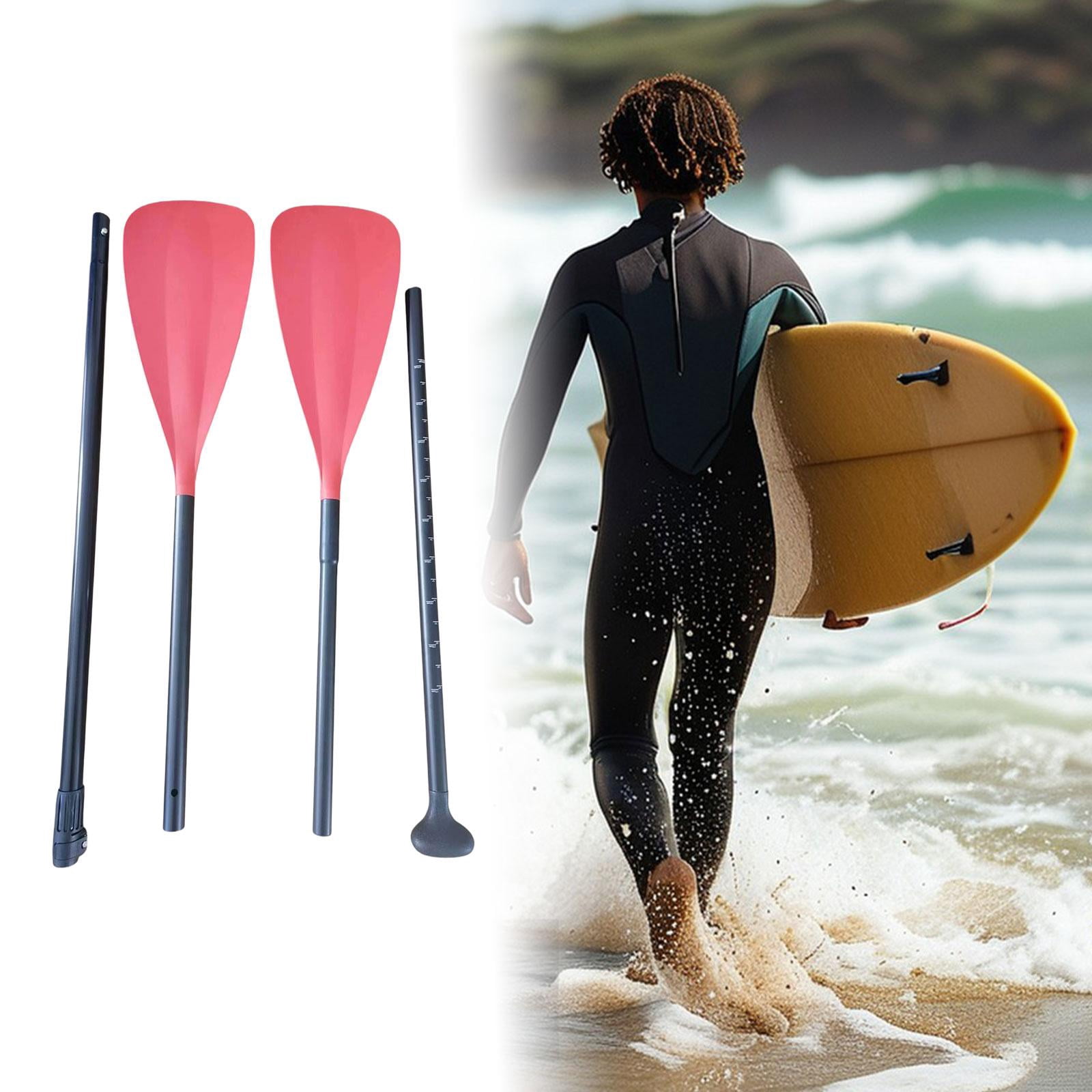 funtasica , Boat Paddle, Double-ended with Aluminum Alloy Shaft, Board Paddle, Lightweight, Detachable Red