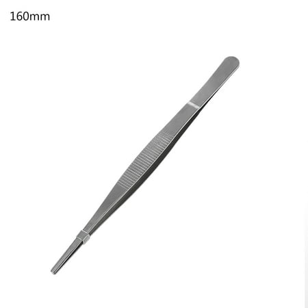 

Toothed Tweezers Barbecue Stainless Steel Long Food Tongs Straight Home Medical