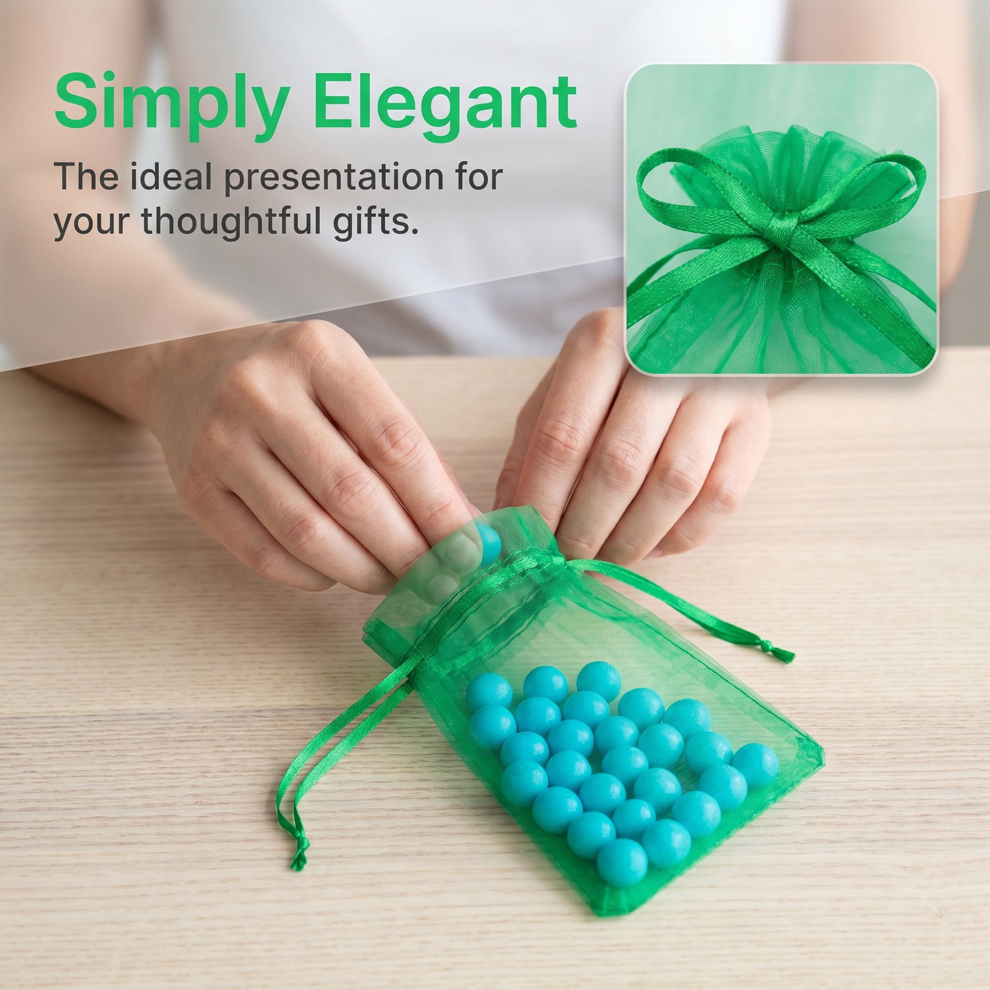 Unique Bargains Multi-Purpose Gift Bags with Handles for Events Dark Green 3.5" x 4.7"