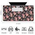 thumbnail image 5 of Long Mouse Pads for Desk,Pioneer Flower Floral Print Pattern Desk Mats on Top Of Desks, Desk Mouse Pad Extra Large with 3mm Non-Slip Base and Stitched Edge for Gaming,Office,Work,Home 47.3"x23.6", 5 of 6