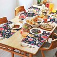 thumbnail image 2 of Pioneer Flower Floral Print Pattern Summer Placemats Table Placemats Set Of 4-Linen Kitchen Washable Placemats Table Mats 12x18 Inch Non-Slip Heat Resistant, 2 of 5