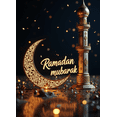 thumbnail image 4 of Ramadan Themed Banner with Crescent Moon Starry Night Background Mosque Elements Backdrop Party Decorations for Ramadan Celebrations Iftar Gatherings Family Parties Islamic Events Cultural Festivities, 4 of 7