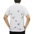thumbnail image 2 of HAPPY BAY Men's Casual Button Down Short Sleeves Hawaiian Shirt Beach Aloha Party Holidays Shirts Summer Stylish Vacation Tops 4XL White_AE99, 2 of 4