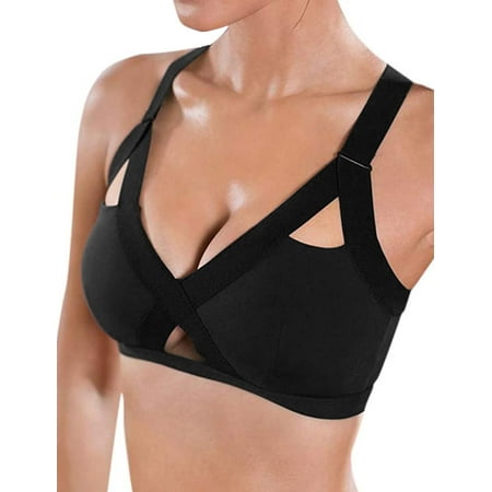 

Xuanfei Women Colorblock Breathable Fitness Cross Back Sports Bra