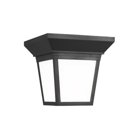 

9.3W 1 Led Outdoor Flush Mount 7.25 inches Wide By 6.88 inches High-Black Finish-Incandescent Lamping Type Bailey Street Home 73-Bel-4169630