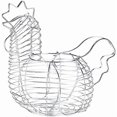 thumbnail image 1 of Metal Wire Egg Baskets for Eggs, Chicken Shaped Egg Holder, Rustic Round Baskets Gathering Egg with, 1 of 5