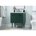 thumbnail image 4 of Elegant Decor Cyrus 30" Aluminum MDF Single Bathroom Vanity in Green, 4 of 5