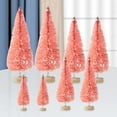 thumbnail image 6 of yotijay 8 Pieces Mini Artificial Christmas Tree Ornaments 4 Sizes Bottle Brush Trees for Pink, 6 of 9