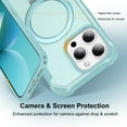 thumbnail image 4 of Allytechgroup Military-Grade Shockproof iPhone 13 Pro Max Case, MagSafe-Compatible Apple iPhone 13 Pro Max Cover with Magnetic Back Cover & Built-in Ring Holder Kickstand for Car Mount Phone Case,Blue, 4 of 7