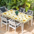thumbnail image 2 of Yellow Sunflower Bees Table Cloths for 6 Foot Rectangle Tables, Spring Summer Farmhouse Floral Patio Waterproof Elastic Fitted Tablecloths, Washable Rectangular Table Cover for Camping, 2 of 8