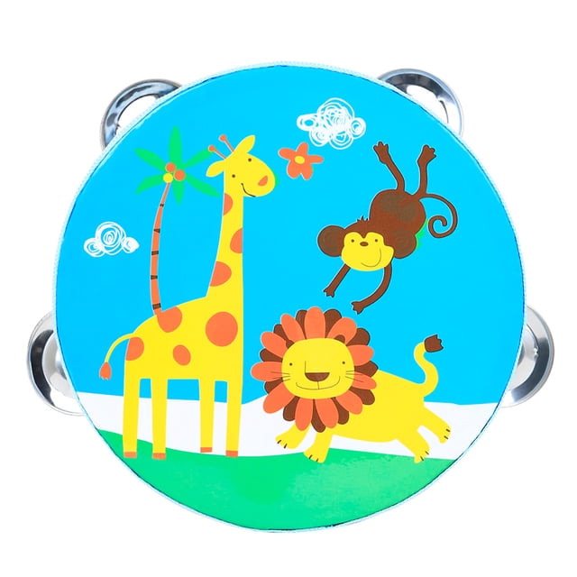 EeaseCA Ensemble de Jouets d'Instruments de Musique pour Enfants Tambour Double Face Jouet Tambour à Frapper à la Main