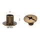 thumbnail image 2 of Uxcell 50 juegos de tornillos Chicago M5 x 4mm, tornillos de cabeza Phillips de metal para unir remaches de cuero, bronce, 2 of 6