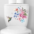 thumbnail image 3 of Flower Toilet Sticker Bird Cartoon Toilet Decorative Sticker Bathroom Toilet Cover Self Adhesive Decorative Sticker, 3 of 8