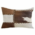 thumbnail image 2 of Brown White Leather Texture Standard Size Pillow Cover, Pillowcase Protectors with Zipper, Breathable Decorative Throw Pillow Case Cover, Abstract Art Cowhide Pillow Shams for Couch Sofa 20x26Inch, 2 of 8